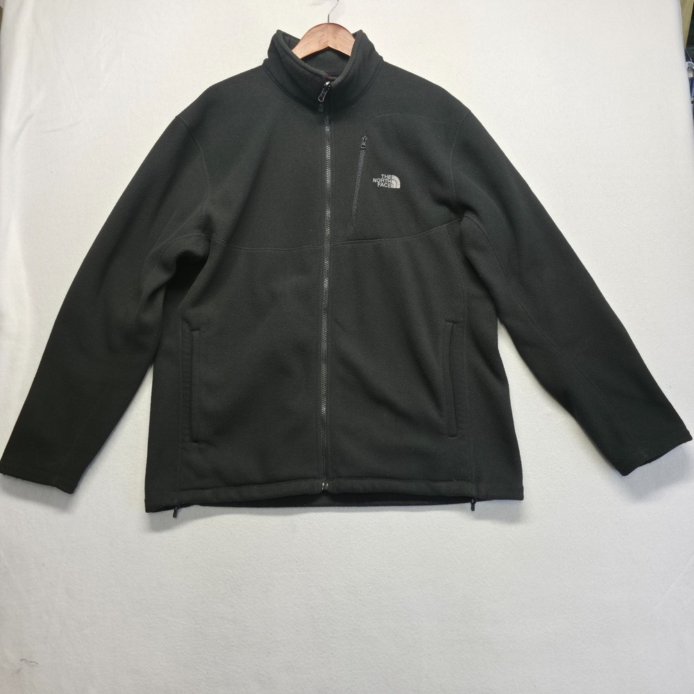 North Face Men's Black Full Zip Fleece Lined Jacket Size XL
